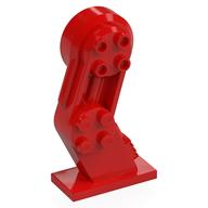 Mech Leg, Left, with Black Pin (Red)