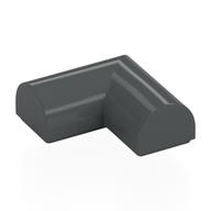 Brick Curved 2 x 2 x 2/3 Double, Corner, No Studs (Dark Bluish Gray)