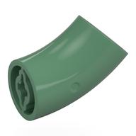 Brick Round 2 x 2 D. Tube with 45° Elbow and Axle Holes (Crossholes) at Each End [LONG] (Sand Green)
