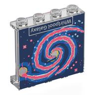 Panel 1 x 4 x 3 with 'Whirlpool Galaxy' Print (Trans-Clear)