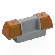 Duplo Siren / Flashing Light - Trans-Orange (Light Bluish Gray)