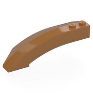 Brick Wedged, Curved 8 x 3 x 2 Open Right (Medium Nougat)
