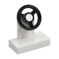 Steering Stand 1 x 2 with Black Steering Wheel (White)