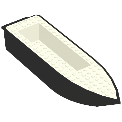 Boat 24 x 6 x 3 [Complete Assembly] (Black)