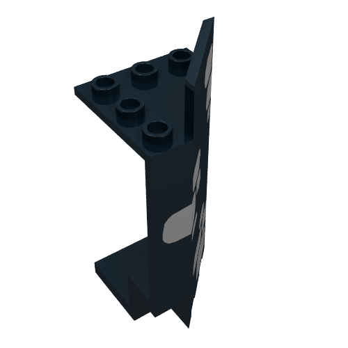 Panel 3 x 3 x 6 Corner Wall with Light Grey Stones Print (Black)