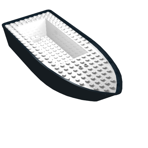 Boat 25 x 10 x 4 1/3 [Complete Assembly] (Black)