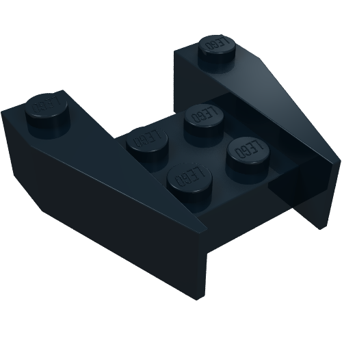 Brick Wedged 3 x 4 [No Stud Notches] (Black)
