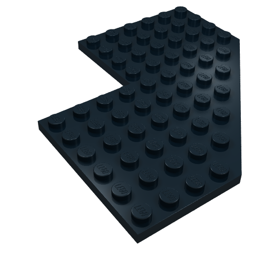 Wedge Plate 10 x 10 with 4x4 Cutout and Cut Corner (Black)
