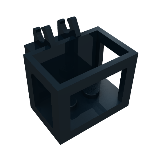 Crane Basket 2 x 3 x 2 with Non-Locking Hinge Fingers (Black)
