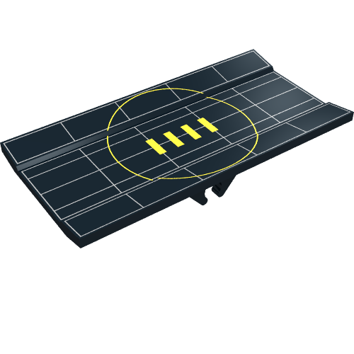 Hinge Panel 6 x 3 with Yellow Radar Print (Black)