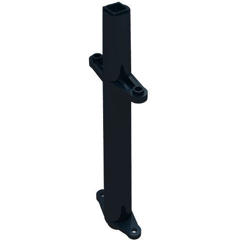 Boat, Mast Section Middle 13 2/3 H, without Bottom Connector Prong (Black)