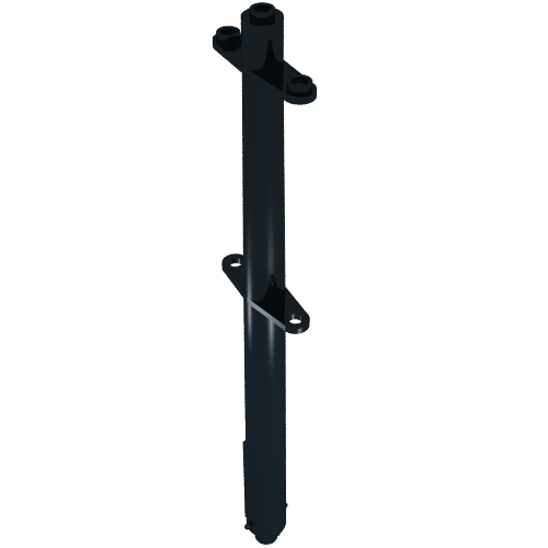 Boat, Mast Section Top 16 H with 4 stud holes at bottom, Undetermined Type (Black)