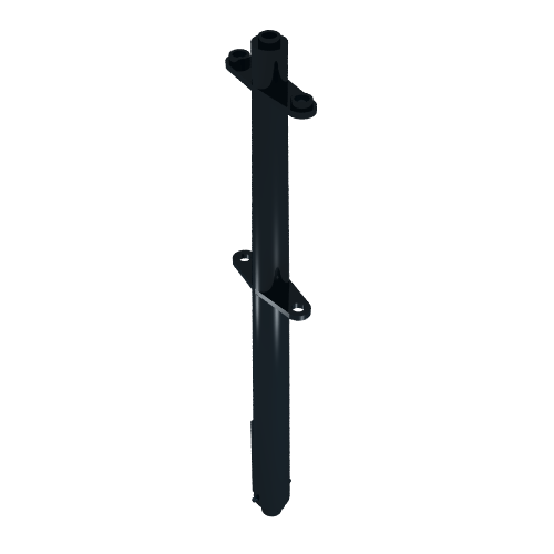 Boat, Mast Section Top 16 H with 4 stud holes at bottom, With Bottom Nubs (Black)