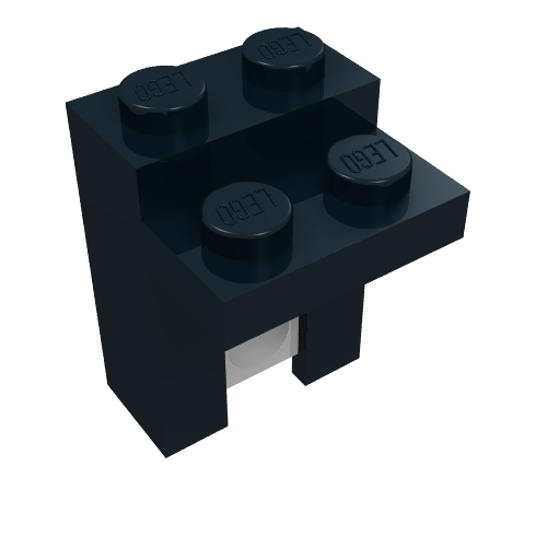 Brick Special 1 x 2 x 2 1/3 with Spring Unit (Black)