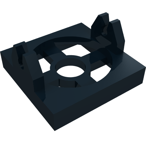 Magnet Holder Tile 2 x 2 - Short Arms (Black)