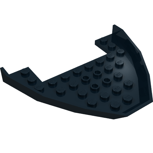 Boat Hull Section, Bow Top 8 x 10 x 1 (Black)