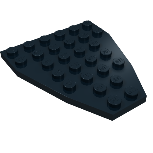 Wedge Plate 7 x 6 Boat Bow without Stud Notches (Black)