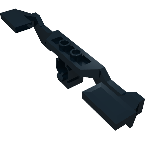 Train Motor Decorative Side 10 x 2 x 2 with Closed Hub Points (for 9V Train Motor) (Black)