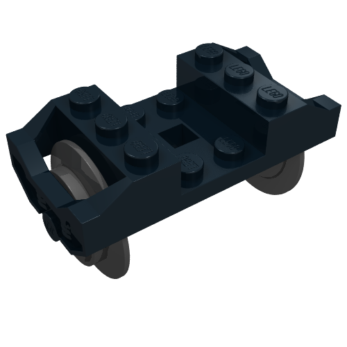 Wheel Holder, Train with Wheels [Complete Assembly] (Black)
