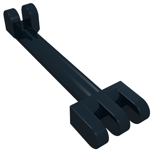 Hinge Bar 2.5L with 2 and 3 Fingers on Ends (Pantograph Shoe Holder) (Black)