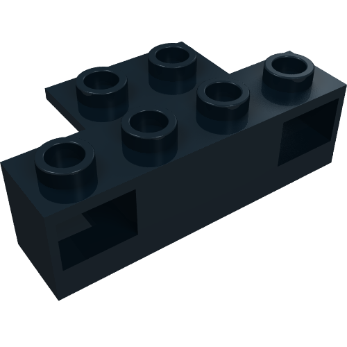 Light Prism Brick, Train, 1 x 4 Holder (Black)