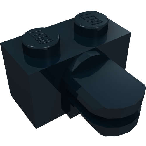 Arm Holder Brick 1 x 2 with 2 Horizontal Fingers (Black)