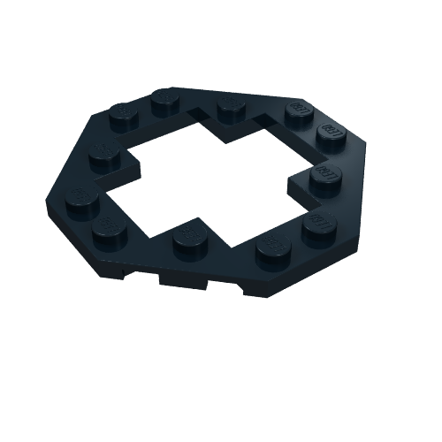 Plate Special 6 x 6 Octagonal with Opening (Black)