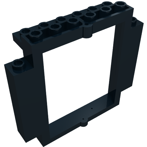 Door Frame 2 x 8 x 6 Swivel with Bottom Notches (Black)