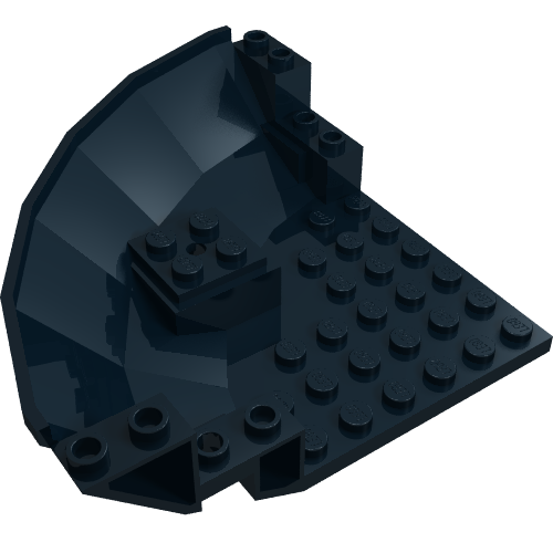 Panel 10 x 10 x 2 2/3 Quarter Saucer Base (Black)