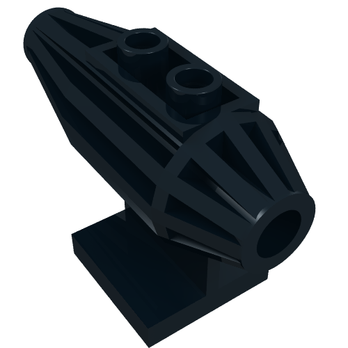 Engine, Strakes, 2 Top Studs, 2 x 2 Bottom Tile (Black)