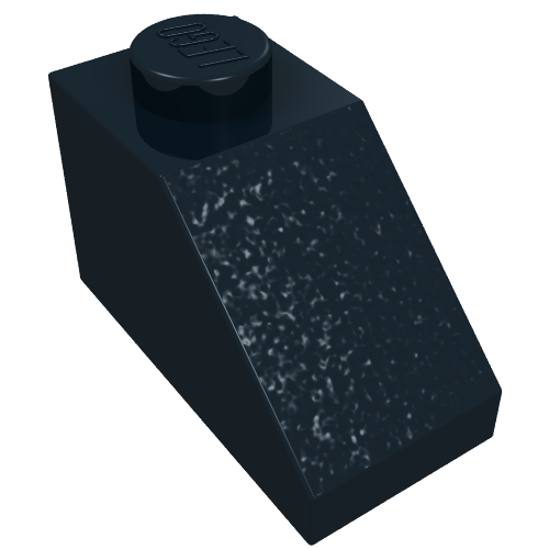 Brick Sloped 45° 2 x 1 without Bottom Pin (Black)
