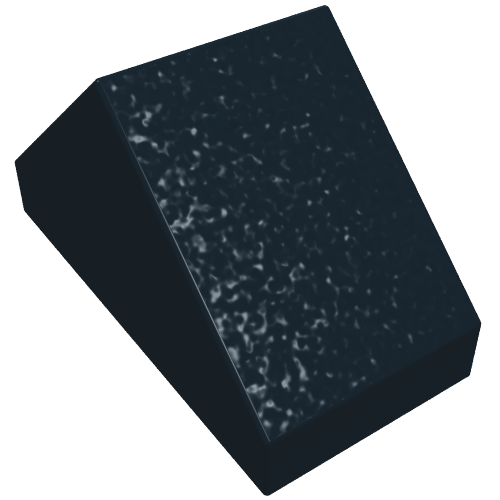 Brick Sloped 45° 2 x 1 Double without Bottom Pin (Black)