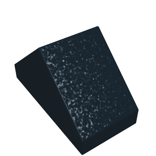 Brick Sloped 45° 2 x 1 Double with Ovoid Bottom Pin (Black)