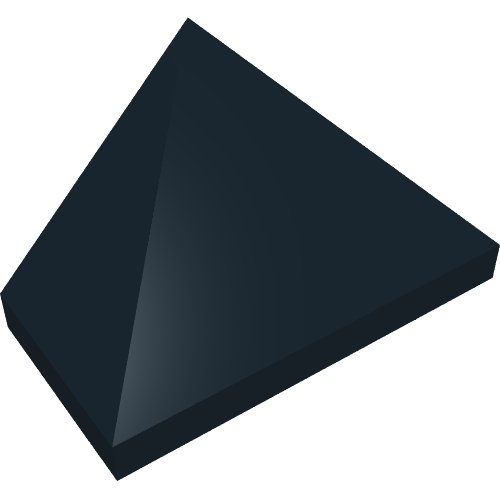 Brick Sloped 45° 2 x 1 Triple with Hollow Underside (Black)