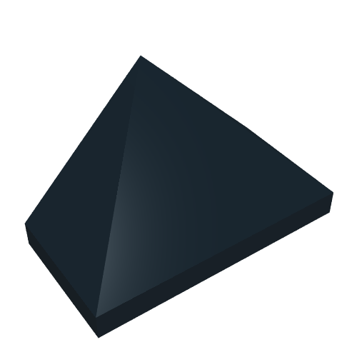 Brick Sloped 45° 2 x 1 Triple Smooth (Black)
