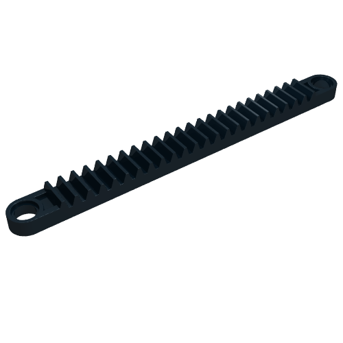 Technic Gear Rack 1 x 12 with Holes (Black)
