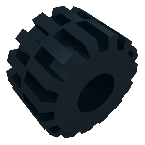 Wheel Flat with Axle hole (Black)