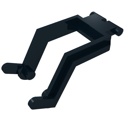 Construction Vehicle Bucket Arm, Small - 2 x 6 x 2 (Black)