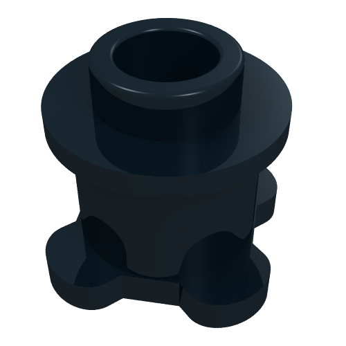 Belville / Scala, Brick Round 1 x 1 x 2/3 Round (Black)