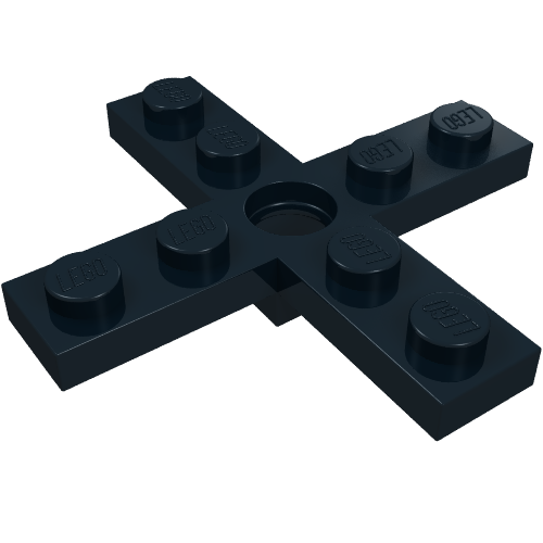 Propeller 4 Blade 5 Diameter with Hole for Rotor Holder (Black)