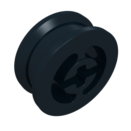 Wheel with Split Axle hole (Black)