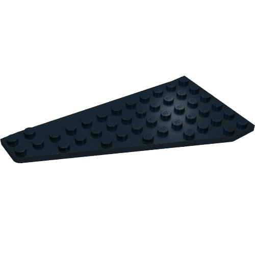 Wedge, Plate 7 x 12 Wing Right (Black)