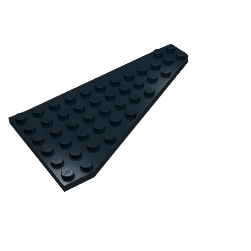 Wedge, Plate 7 x 12 Wing Left (Black)