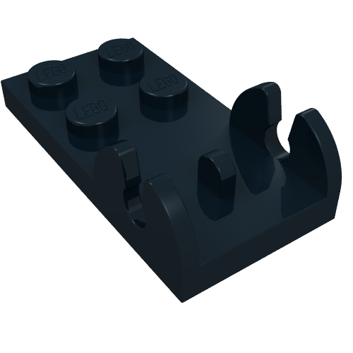 Hinge Plate 2 x 4 - Female (Digger Bucket Holder) (Black)