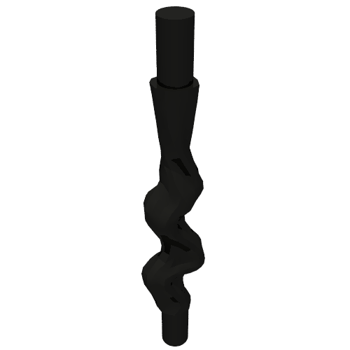 Web Effect Long and Narrow Bars at Both Ends (Black)