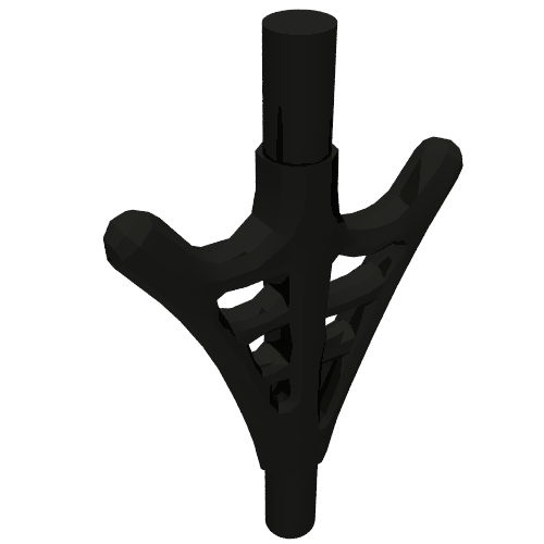 Web Effect Two Branches Bars on Each End (Black)