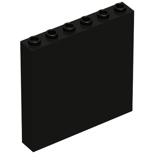 Brick 1 x 6 x 5 (Black)