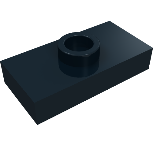 Plate Special 1 x 2 with 1 Stud without Groove (Jumper) (Black)