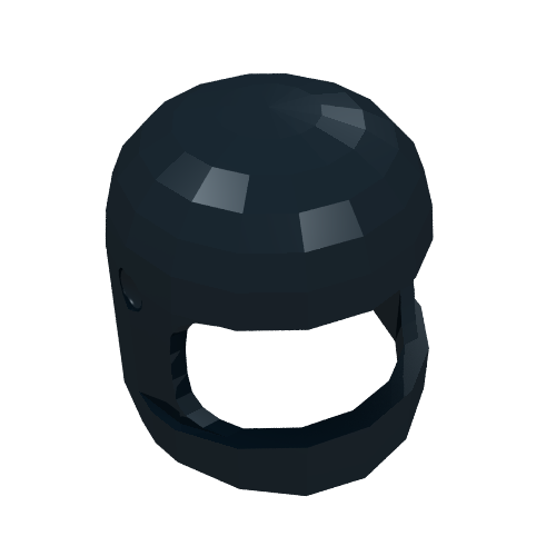 Helmet Classic with Thick Chin Guard and Visor Dimples (Black)