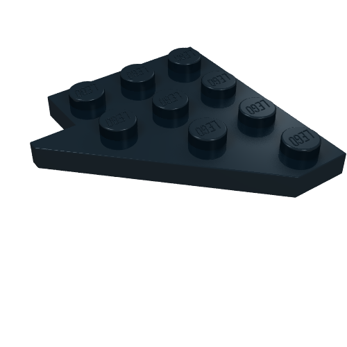Wedge Plate 4 x 4 Wing Right (Black)